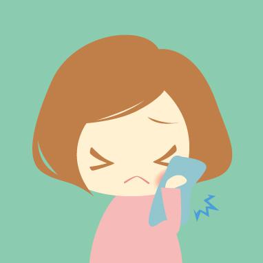 歯痛、頬を冷やす応急処置