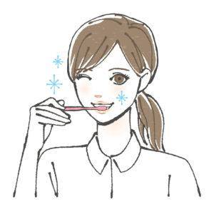 オーラルケアをする人